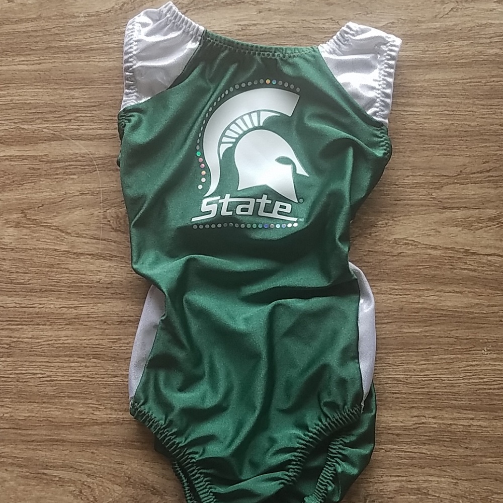 Michigan State gymnastics leotard